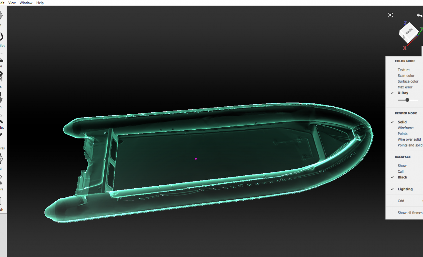 3D Scan of a 24 foot RIB boat