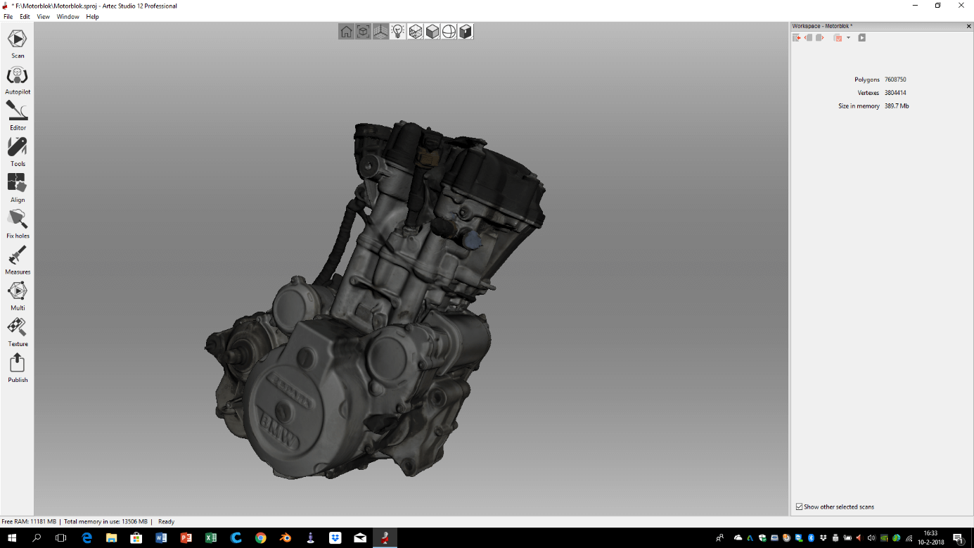 3D Scan motorblok
